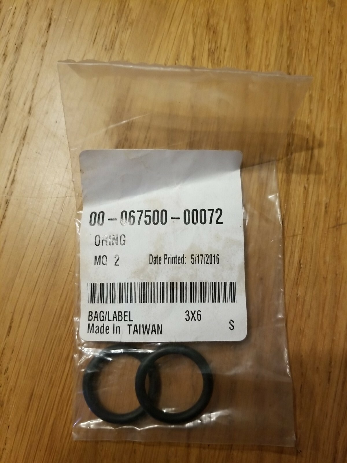 HOBART/ VULCAN HART 00-067500-00072 O-RING PKG OF 2 NEW OEM