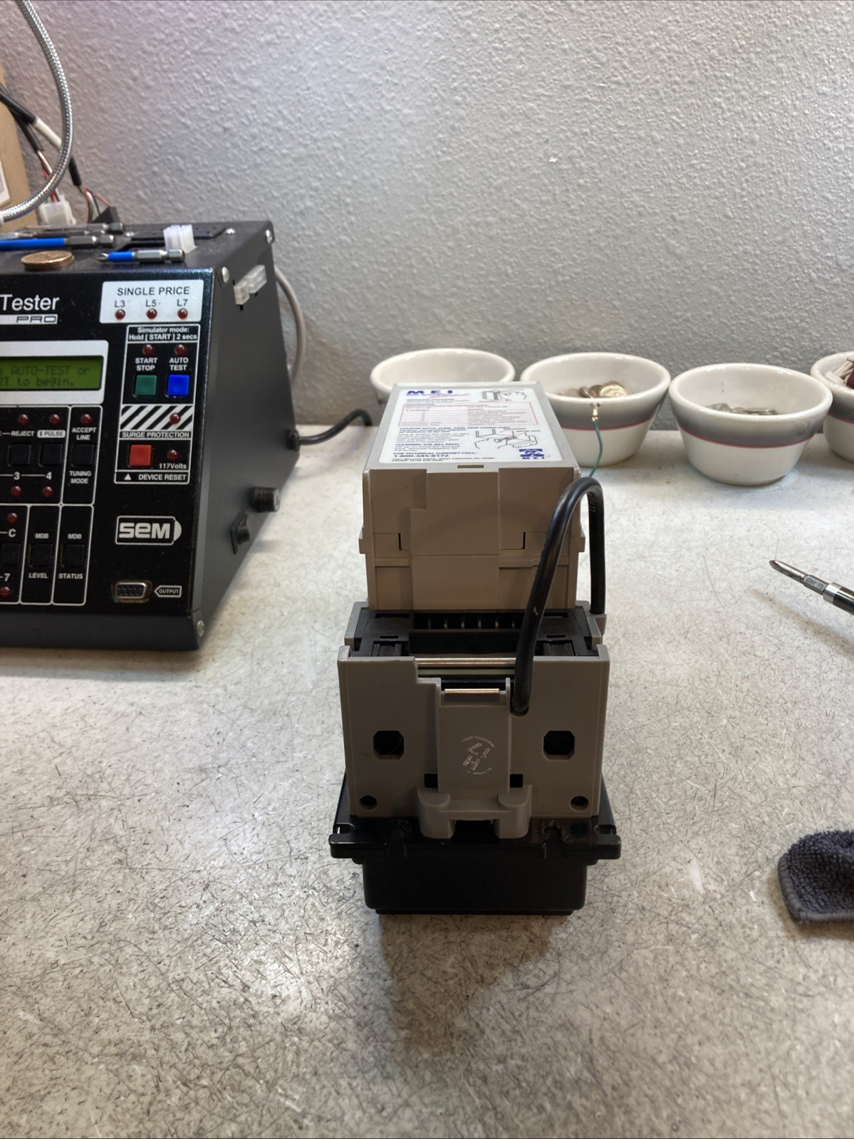 Mei VN2511 Bill Validator 110 Volt for Soda Pop Single Price Machines Only.