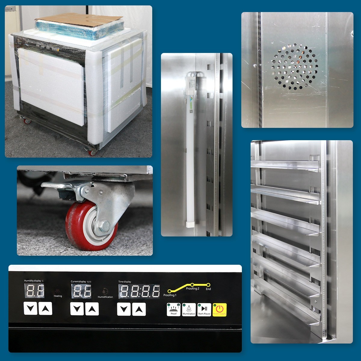 Kolice Commercial 8 Trays Dough Baking Proofer Machine, Proofing Cabinets