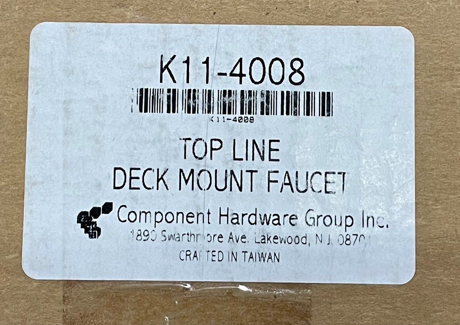 Component hardware group deck mount faucet K11-4008 new OB