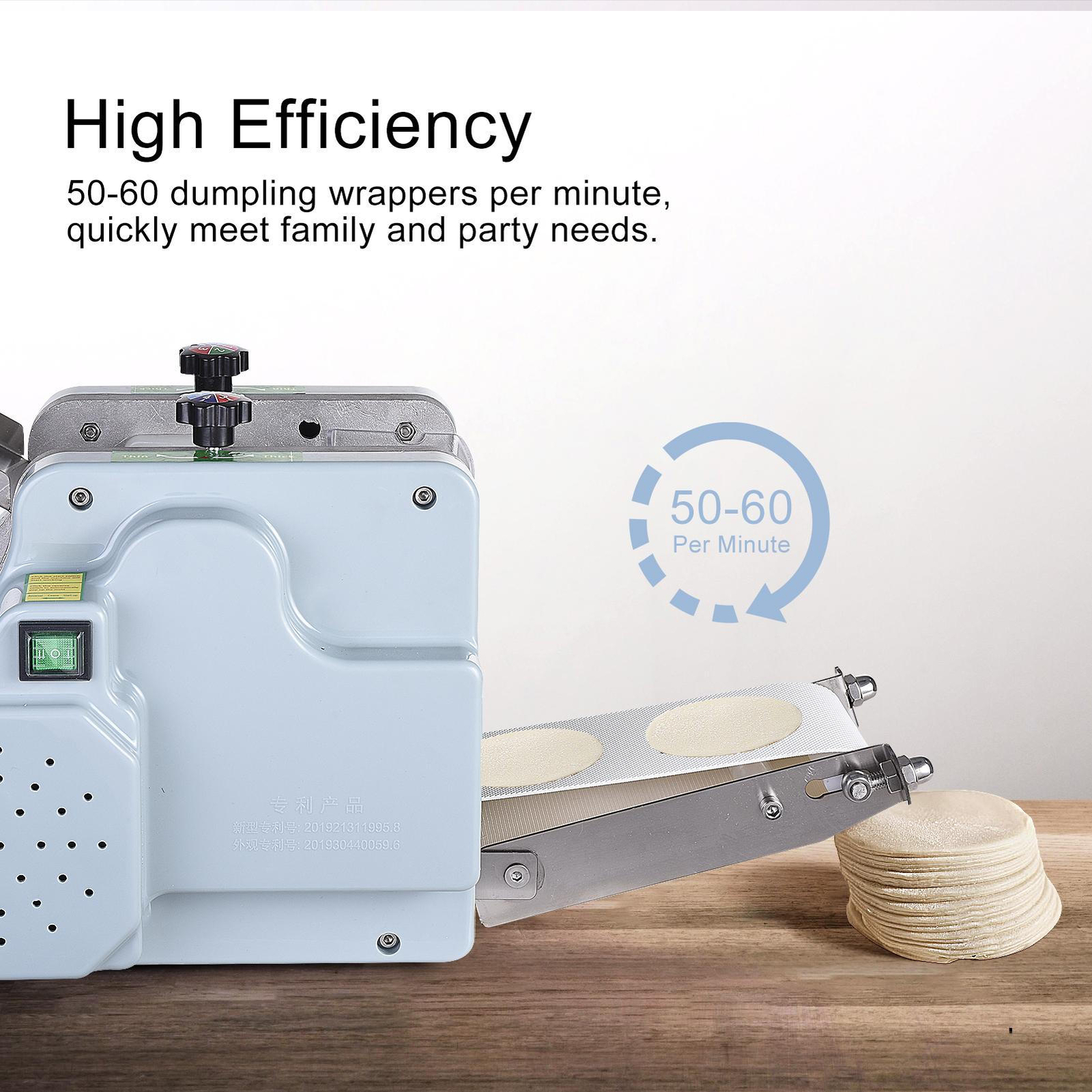Automatic Dumpling Skin Machine 110V 140W 60 Pieces/Min Dumpling Wrapper Maker–
