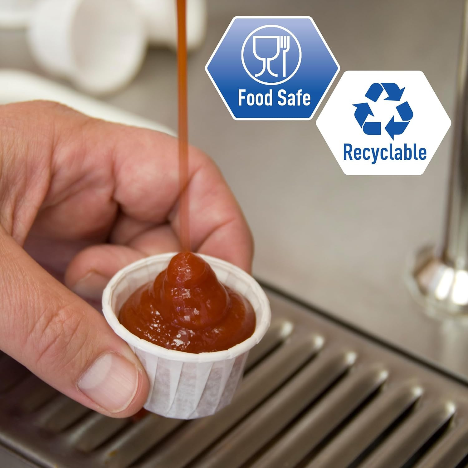 Disposable 250 Pack Paper Souffle Medicine Cups-0.75 Ounce, Dispenser Paper Cups