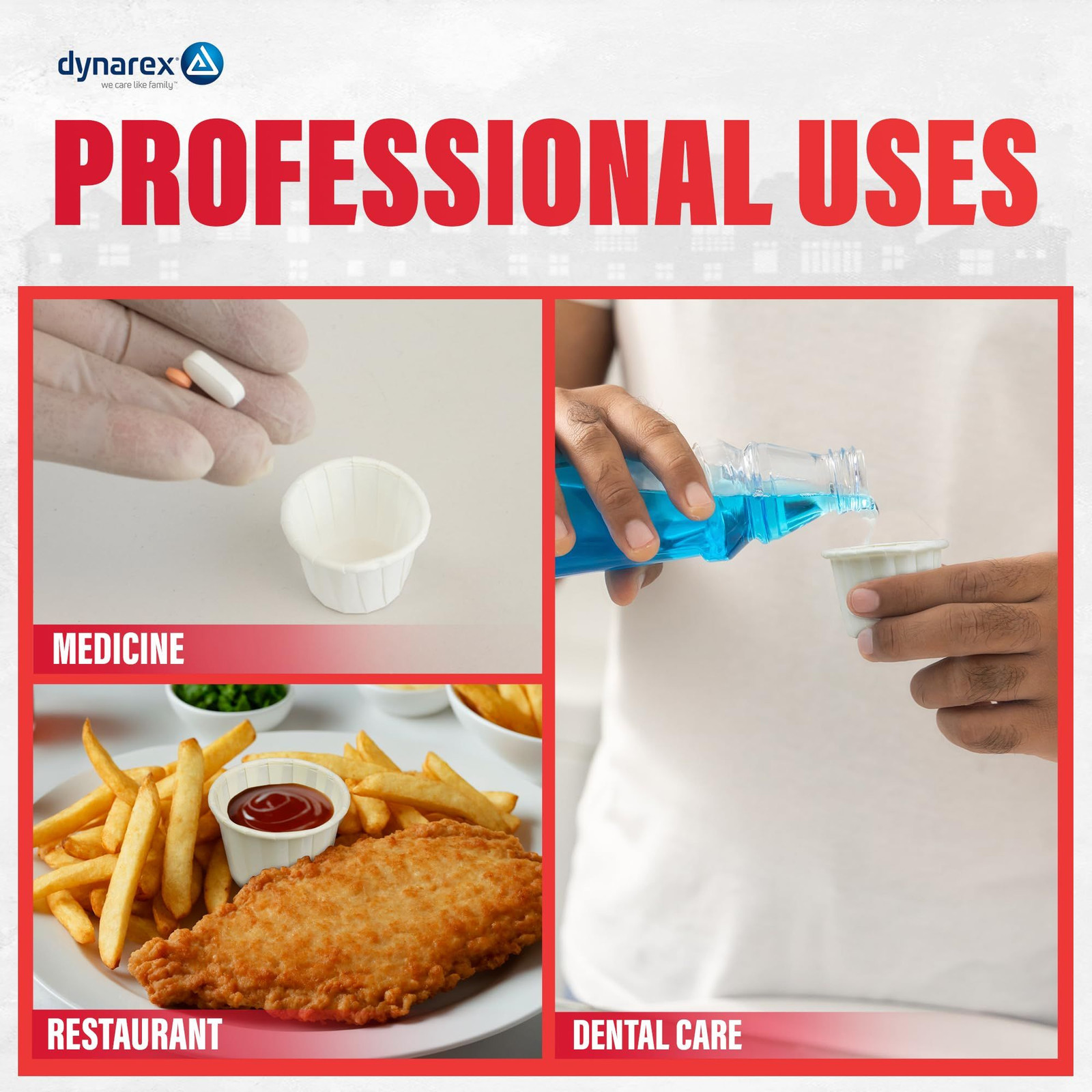 Dynarex Paper Medicine Cups – 1 oz Disposable Souffle for Pills & Meds…