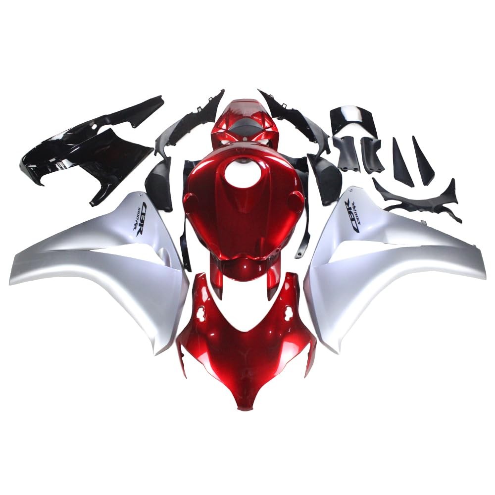 Injection Fairings Honda CBR1000RR 2008-2011 ABS Gloss Red Silver Black Body Kit