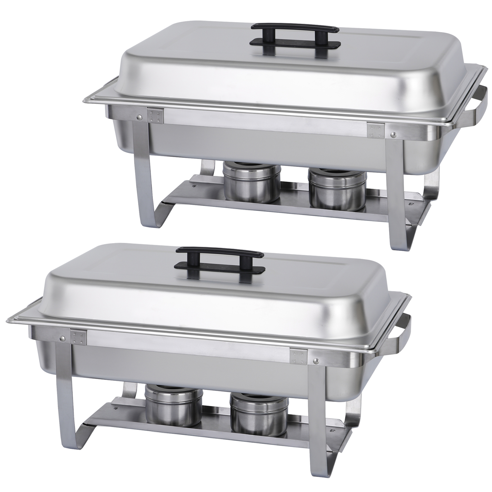 2PCS 8 QT Stainless Steel Chafing Dish Set Food Warmer Restaurant Buffet