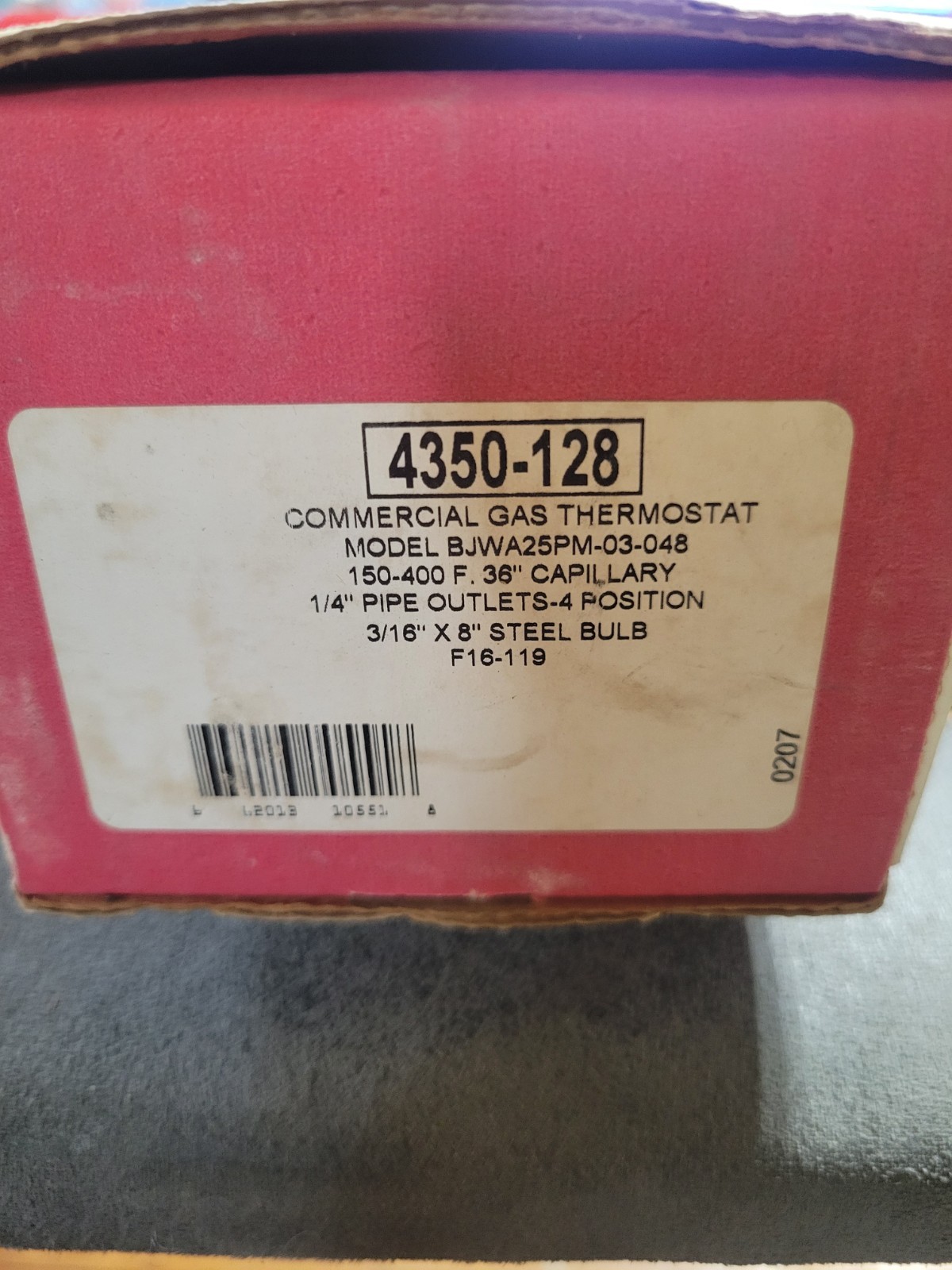 Robertshaw 4350-128 Thermostat Kit 100°-400° Temperature Range
