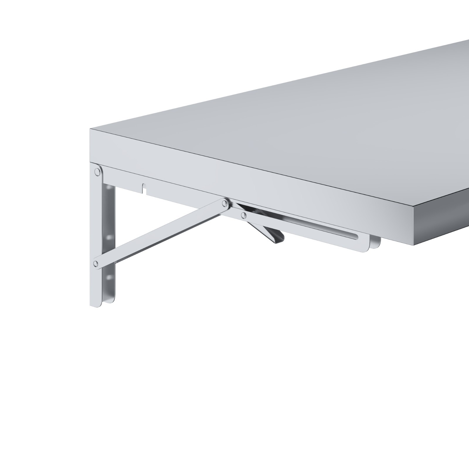 AmGood 18 in. x 60 in. Stainless Steel Folding Wall Shelf
