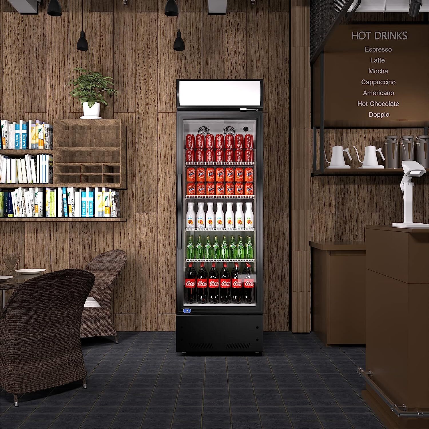 Commercial Glass Door Display Refrigerator Cooler Restaurant Bars Merchandiser