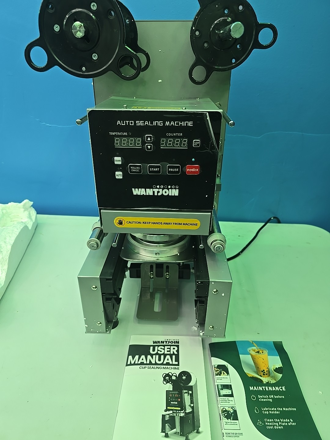 WantJoin Cup Sealing Machine Full Automatic Cup Sealer Machine WZ-95B READ