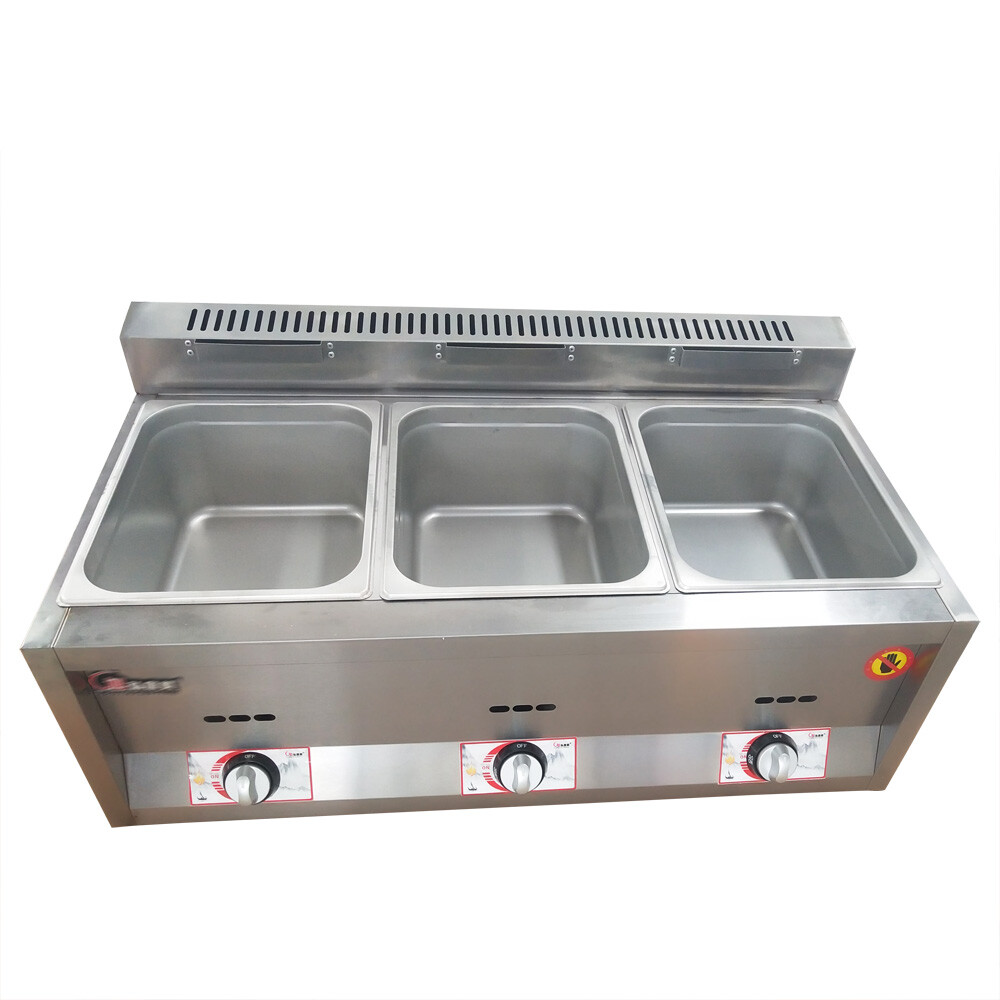 3-Pan Propane Gas Food Warmer Restaurant Tabletop Desktop Countertop Steam Table