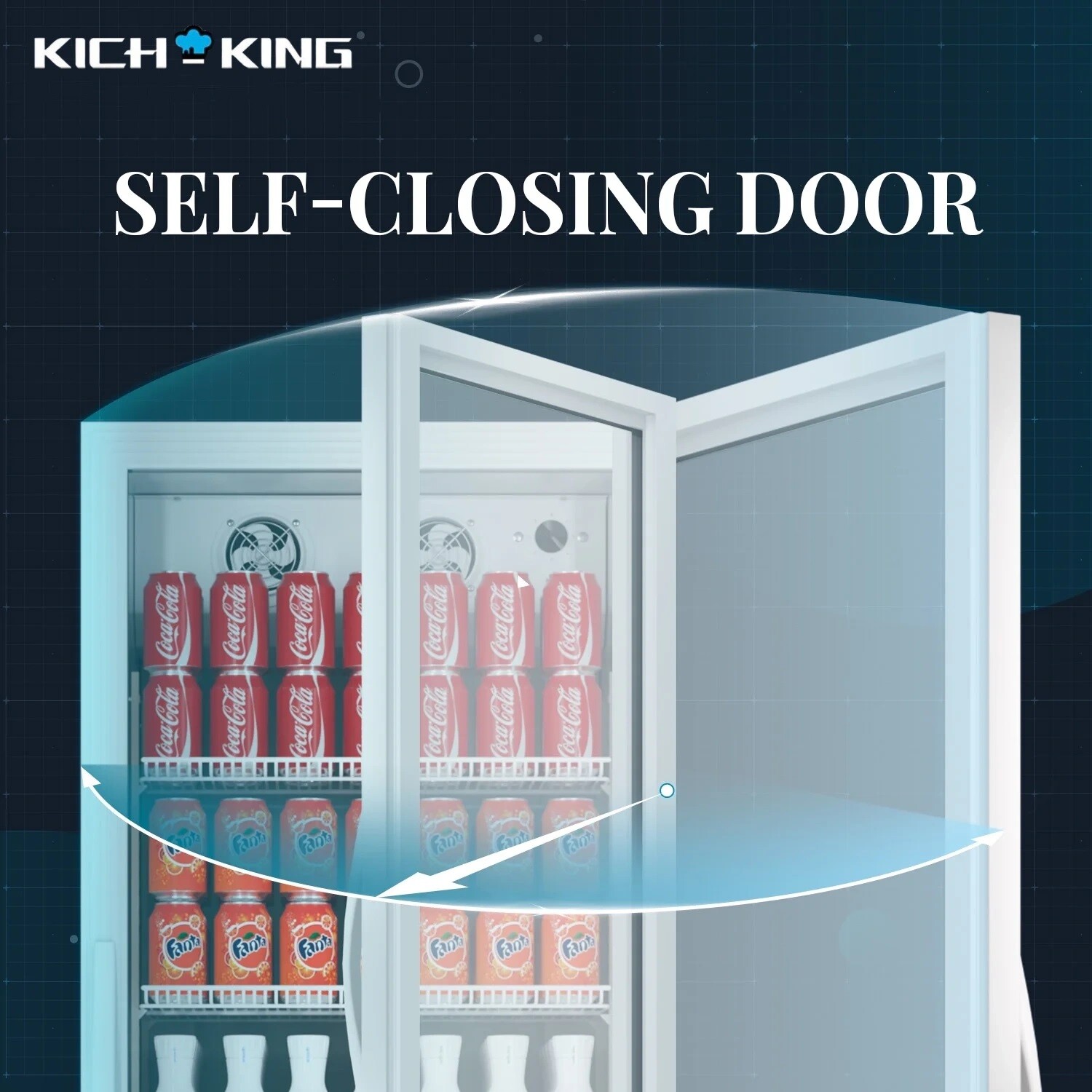 11Cu. Ft Merchandiser Glass Door Refrigerator Commercial Display Beverage Cooler