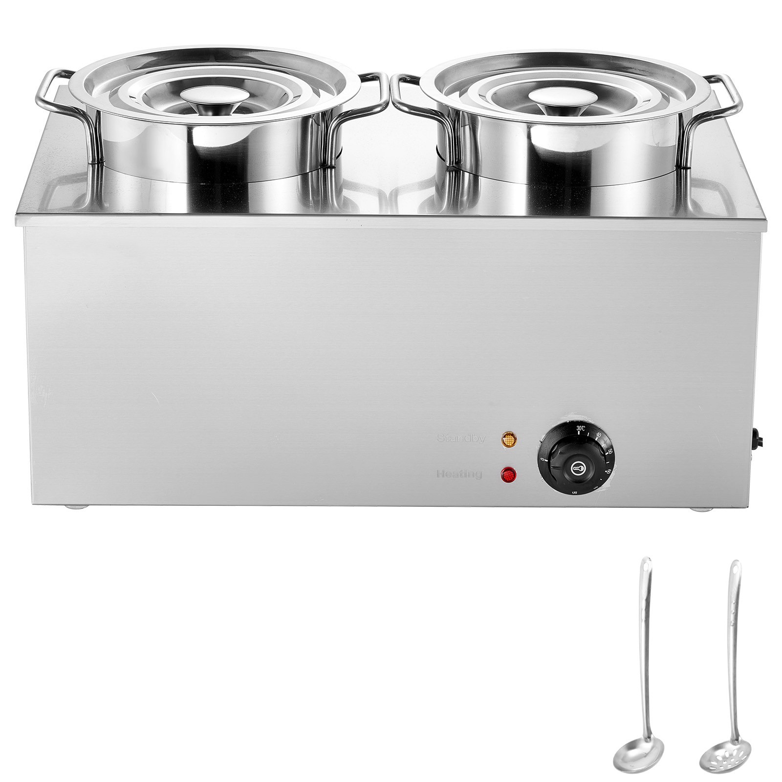 Uimoso Dual 6.34Qt Commercial Soup Warmer with Two Pots for Food Heating