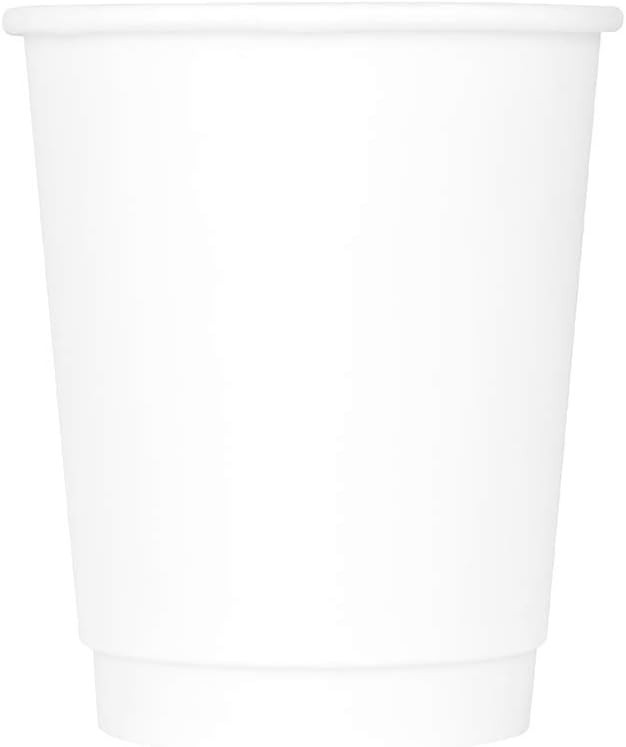 Karat 8oz Insulated Paper Hot Cups (NO LIDS) – White (80mm) – 500 ct, C-KIC508W