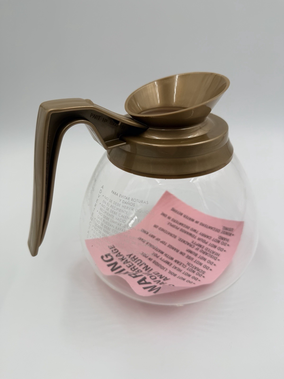 Bloomfield M090 Commercial Coffee Pot Carafe Gold Replacement Decanter