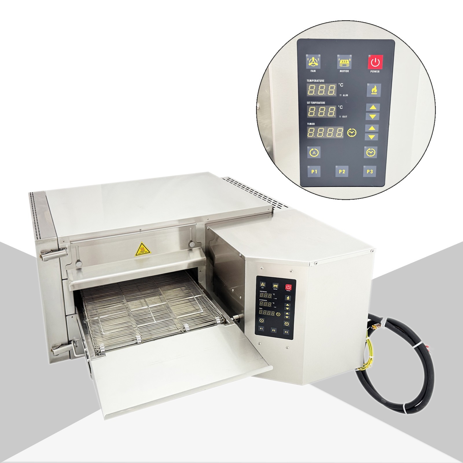 Conveyor Pizza Oven (220V 3-Phase, 9kW / 12HP, 15” Chain, 41-752℉)