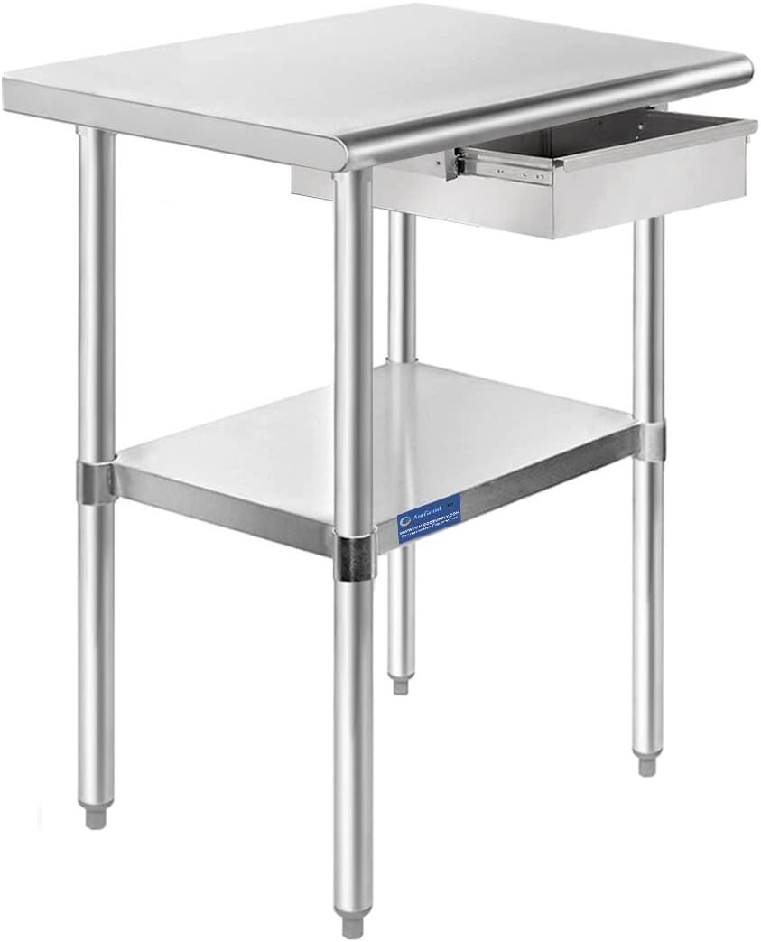 Commercial Stainless Steel Metal Work Table with Drawer