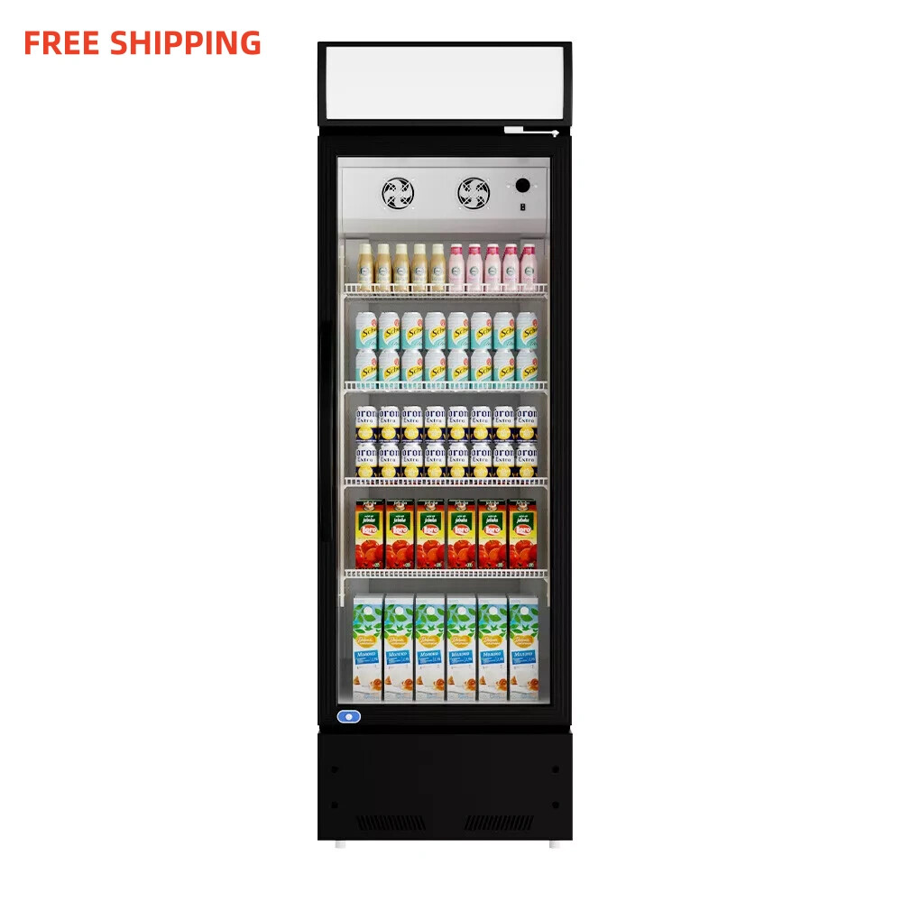 17 Cu.ft Commercial Display Refrigerator Cooler Merchandiser Fridge Glass Door