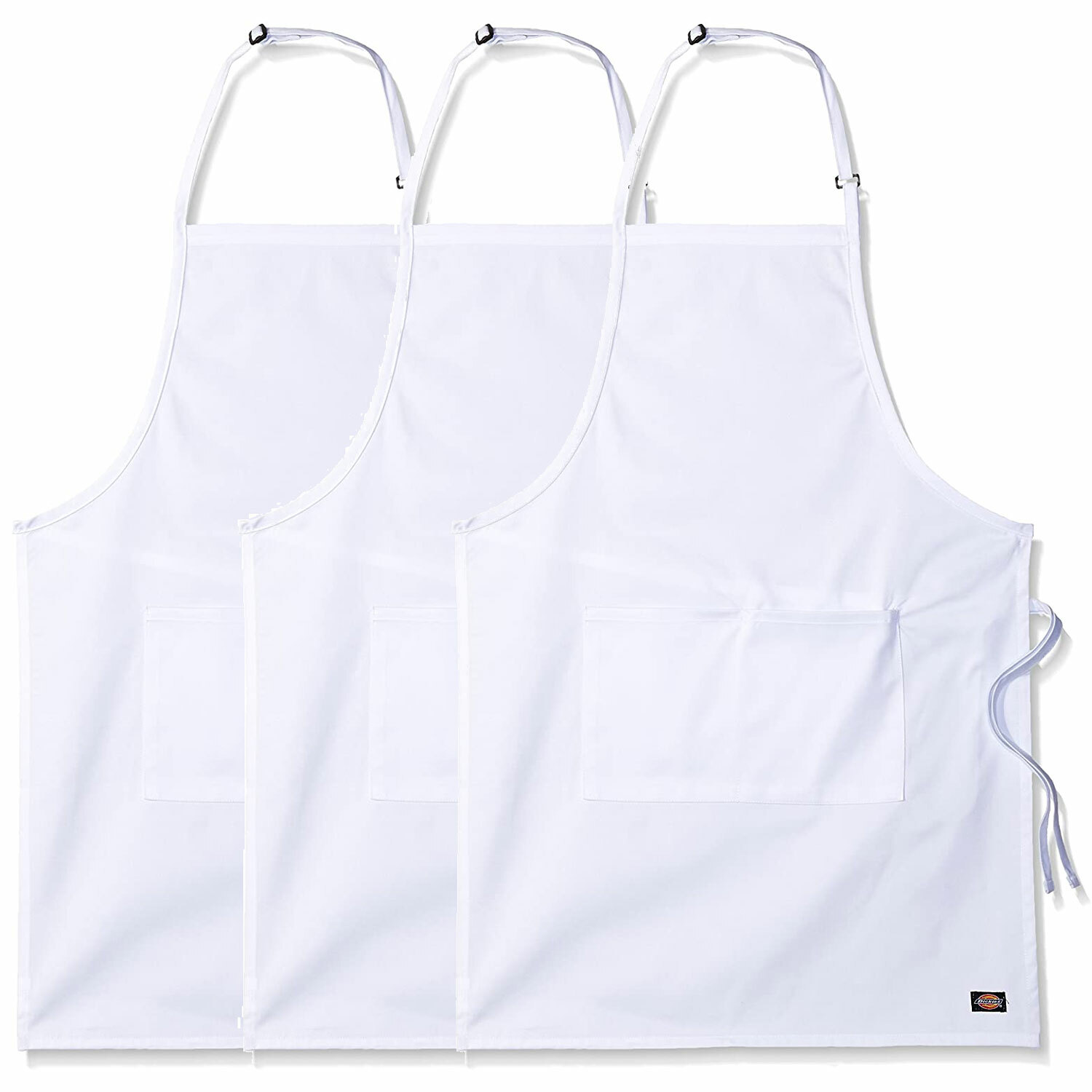 3-PACK Dickies Chef 34″ Adjustable Bib Apron with Divided Patch Pocket DC521