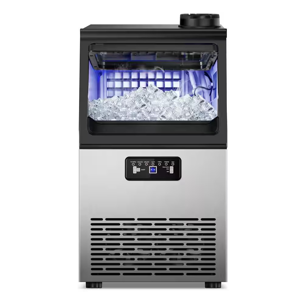 13.5In. 90 Lbs. 24H Half Size Cube Built-In/Freestanding Commercial Ice Maker in
