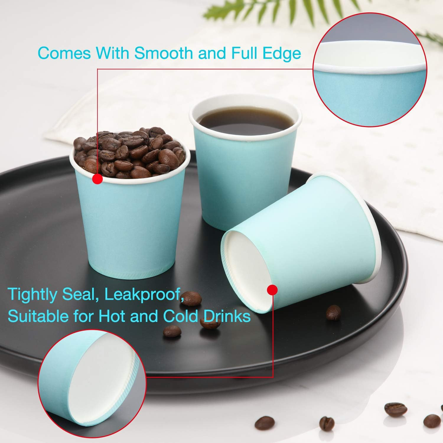 3 Oz Paper Cups 210 Pack Sky Blue Mouthwash Cups, Disposable Bathroom Cups, Espr