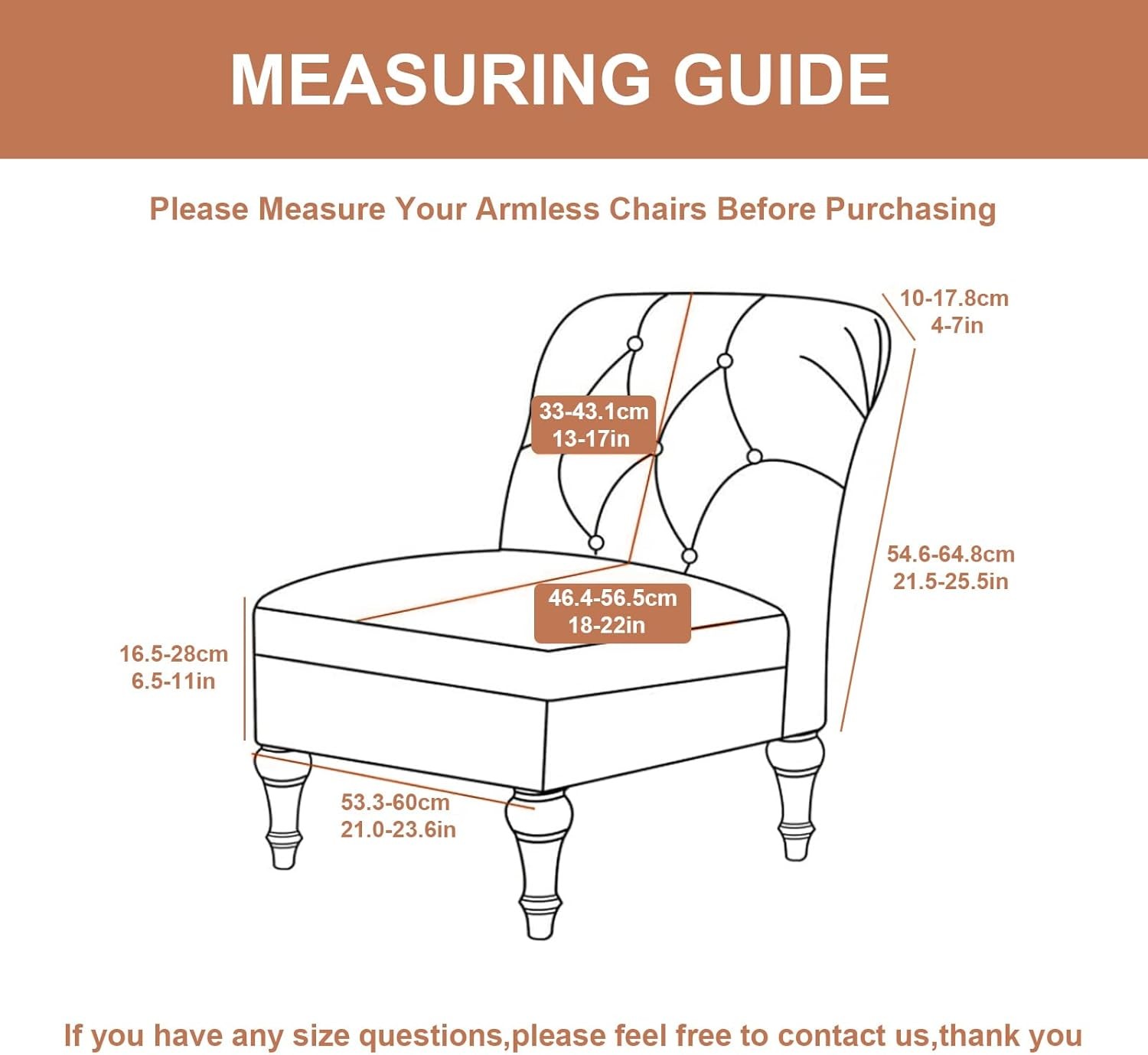 Armless Chair Slipcover Removable Armless Accent Chairs Covers Washable Armless