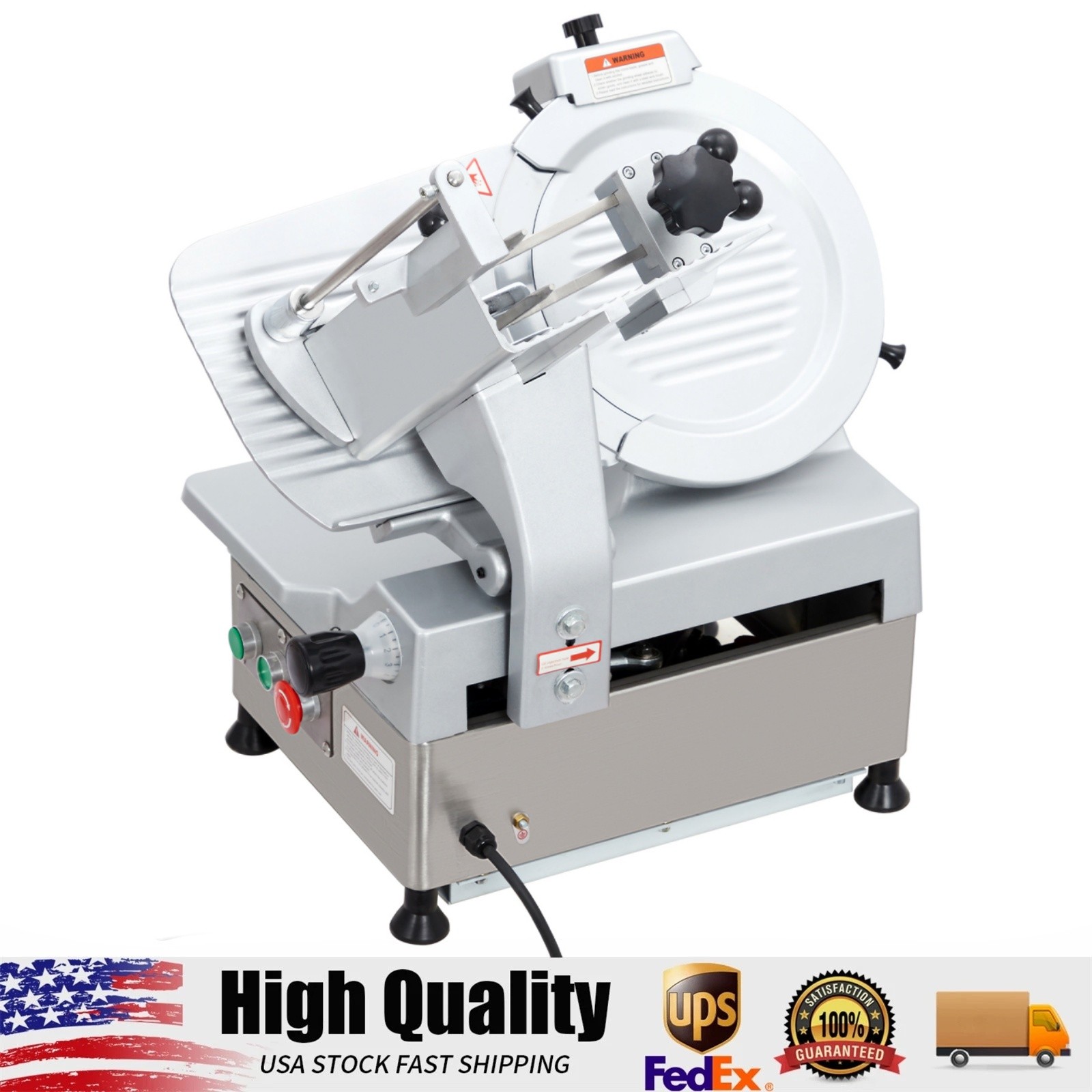 12 Inch Commercial Meat Slicer, Fully Aautomatic Electric Food Slicer, 180W+370W