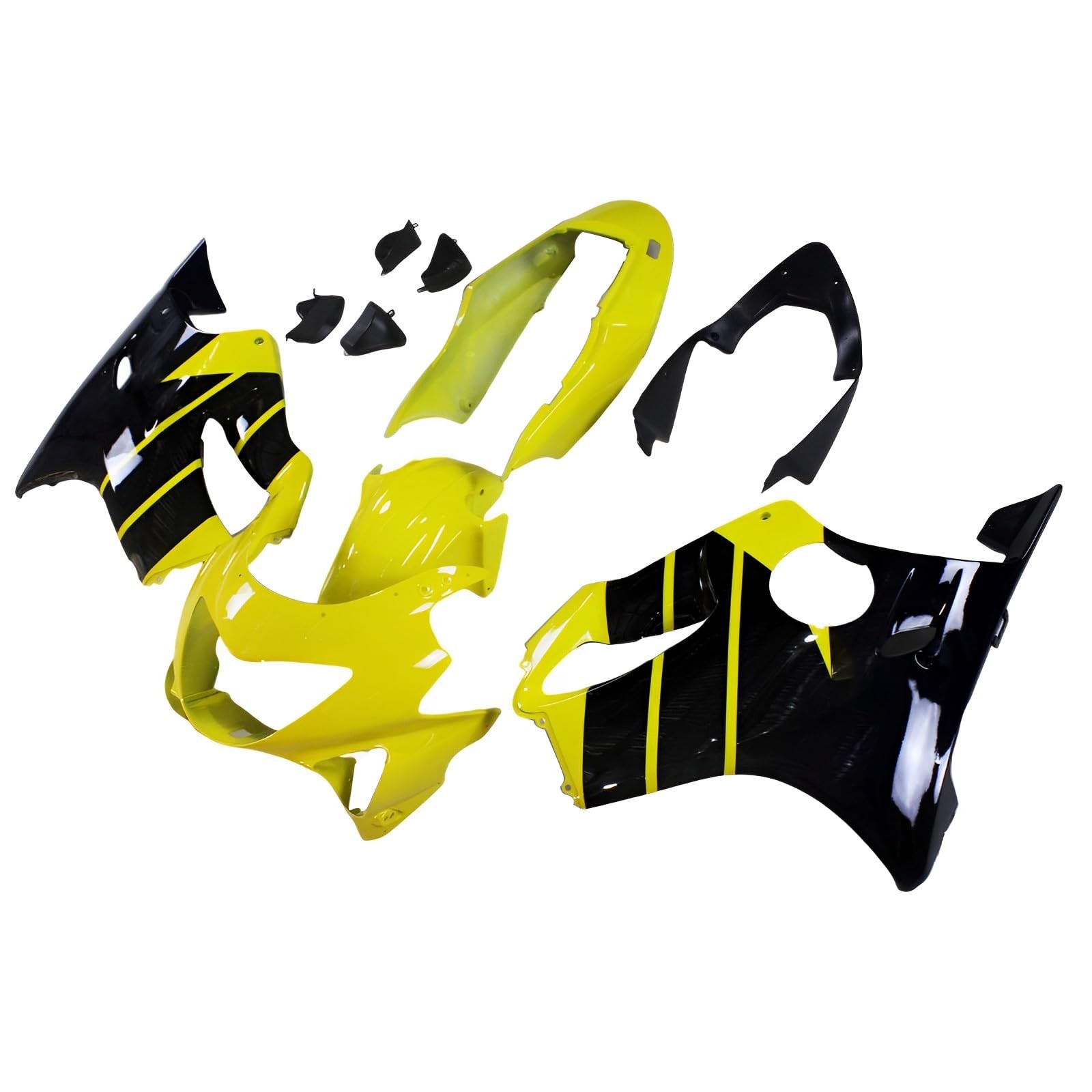 Yellow Black Full Fairings Kit Honda CBR600F4 1999 2000 Injection Mold Bodywork