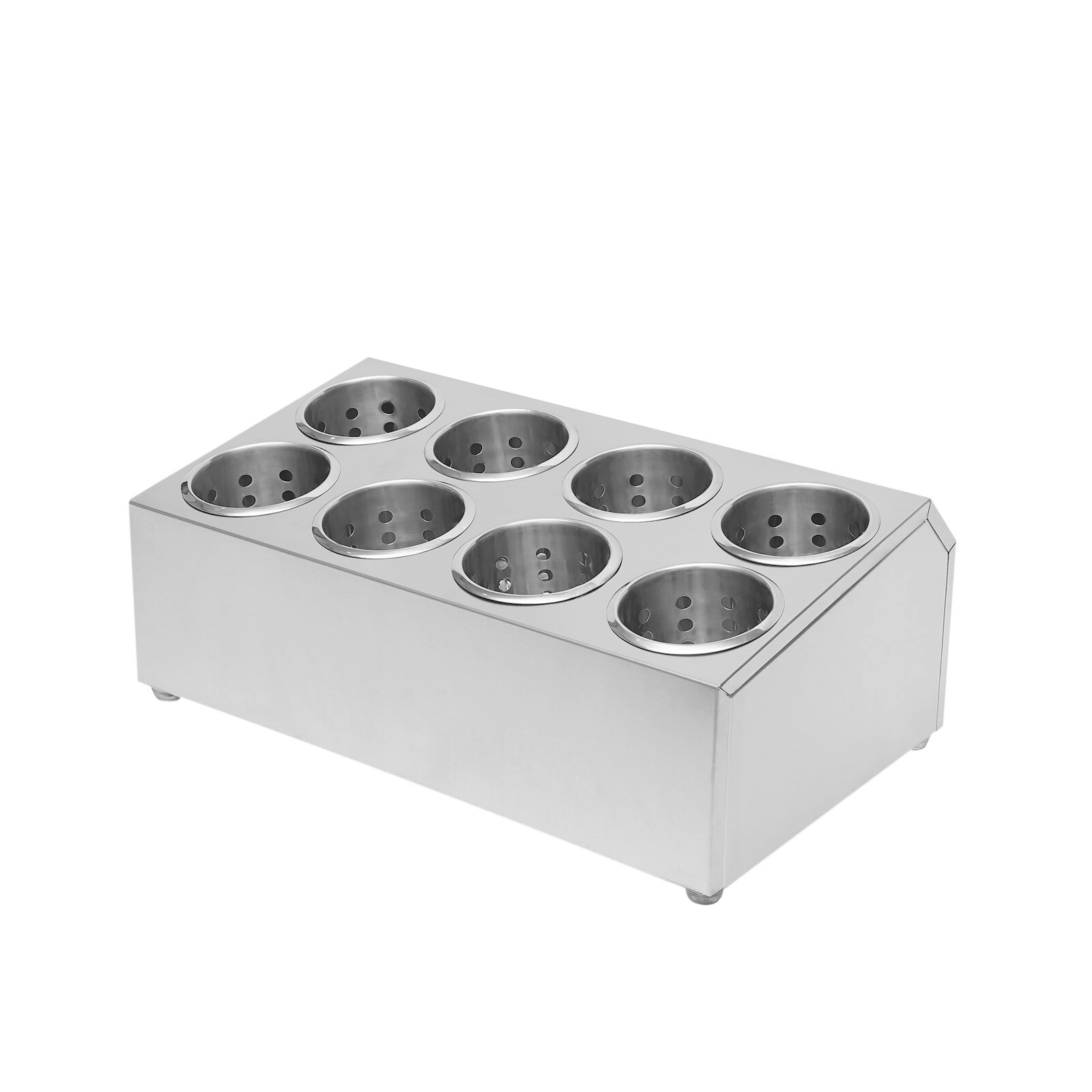 8 Hole Stainless Steel Flatware Holder Commercial Silverware Storage Organizer