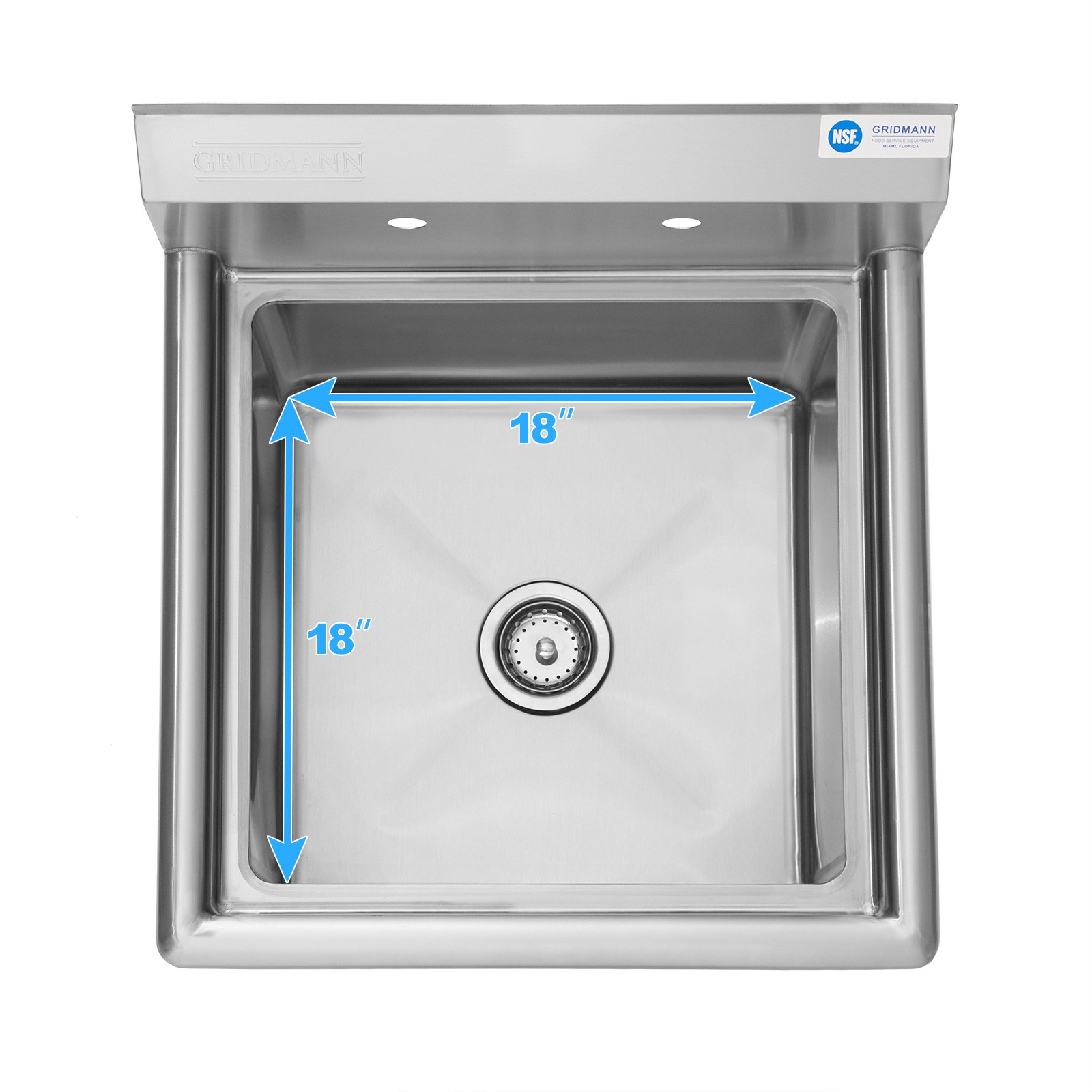 OPEN BOX – Commercial Stainless Steel Kitchen Utility Sink – 23.5″ Wide