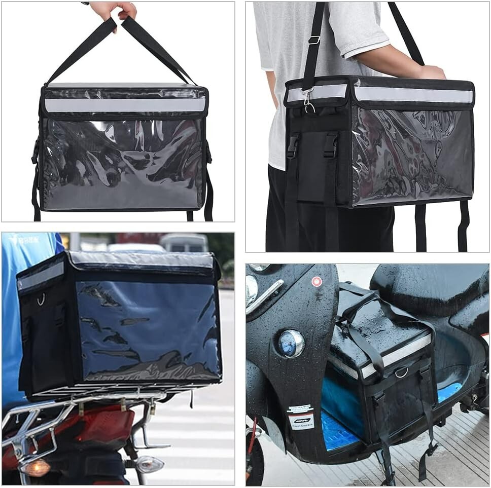 MMG Insulated Food Delivery Bag for E-bikes, Scooters, Motorcycles. Waterproof