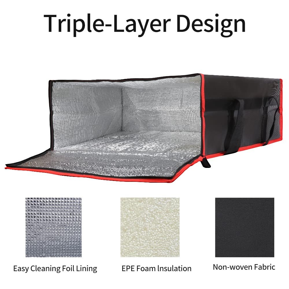 Luxury Insulated Pizza Warmer Bag, Durable & Easy to Clean for Delivery