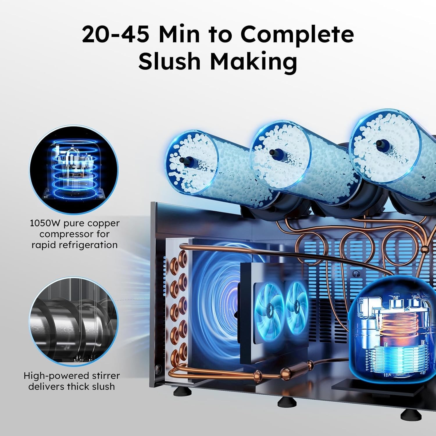 45L Commercial Slushie Machine, Frozen Drink Margarita Machine for Bar Home Part