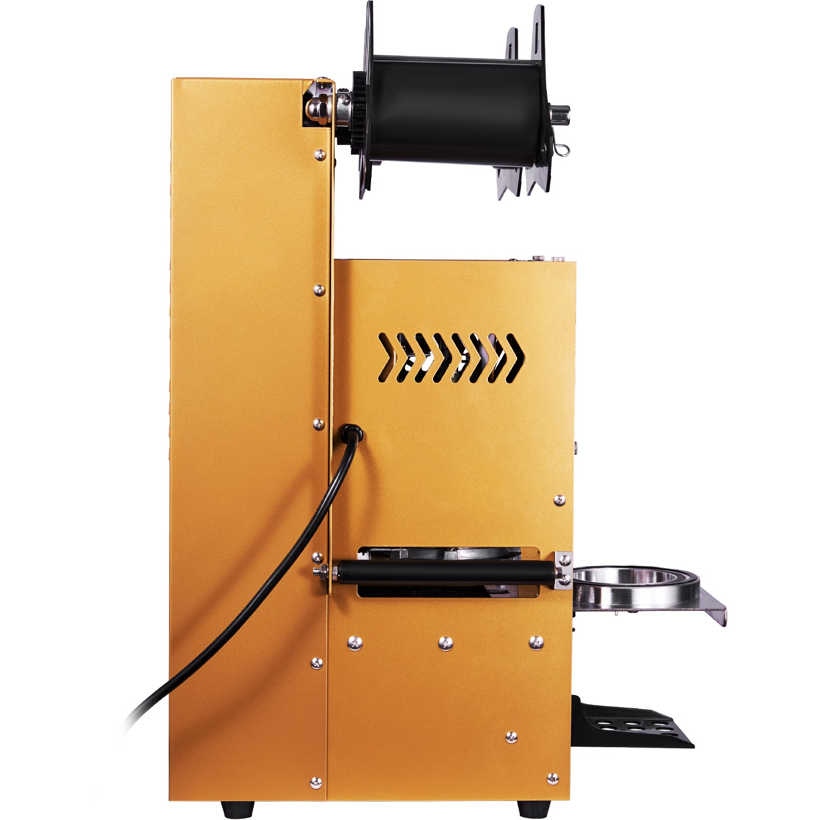 VEVOR Fully Automatic Sealing Machine Tea Cup Sealer 500-650 Cups/H 180 mm Gold