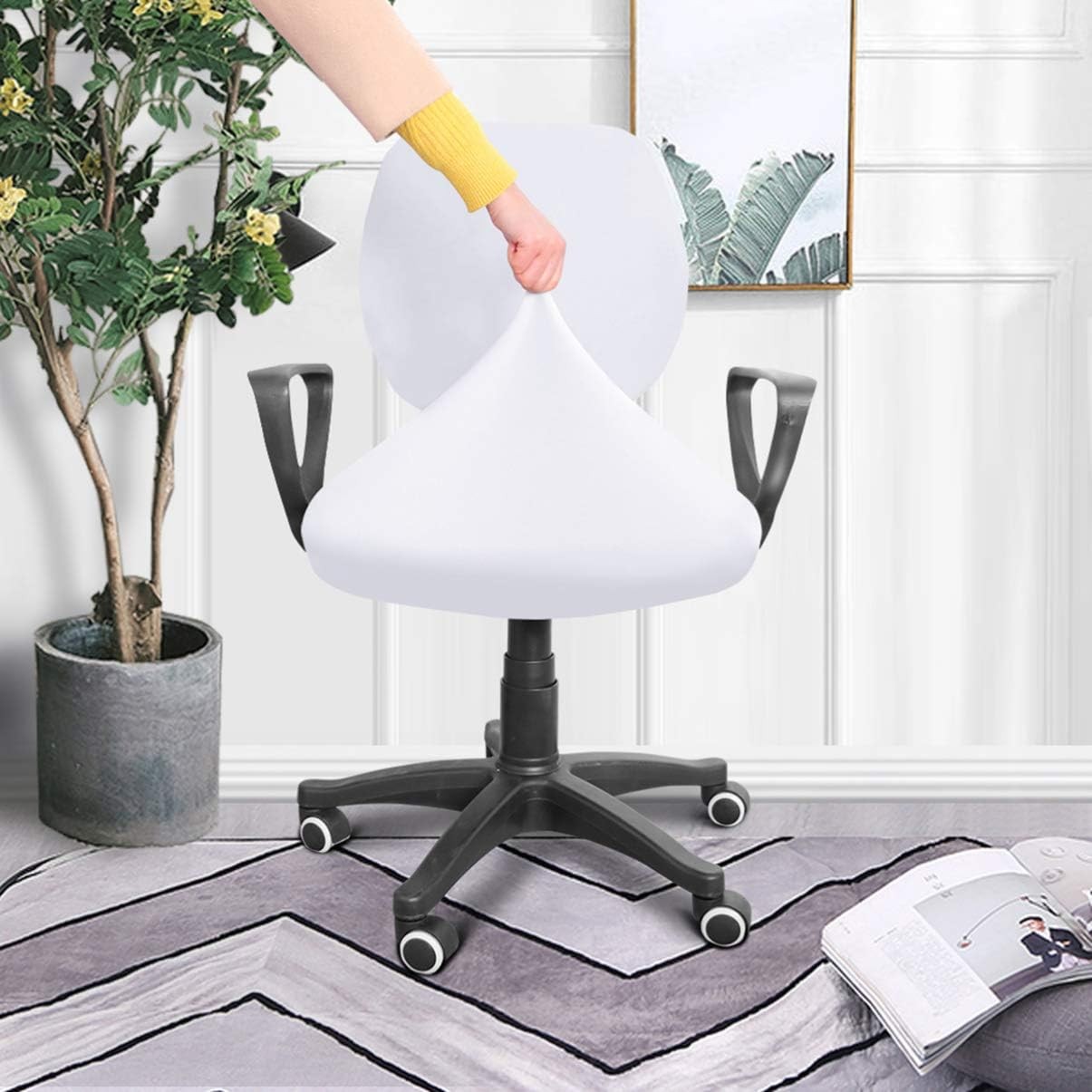 Chair Protector Office Chair Armless Computer Chairs Cover Dining Computer Chair