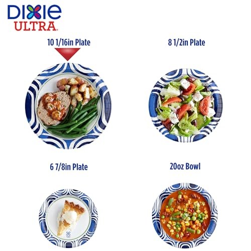 Dixie Ultra, Large Paper Plates, 3X Stronger*, Heavy Duty, 100 Count 10 Inch