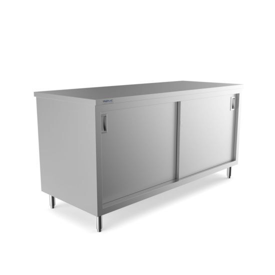 Prepline PC-3072 30″D x 72″L Stainless Steel Enclosed Base Work Table