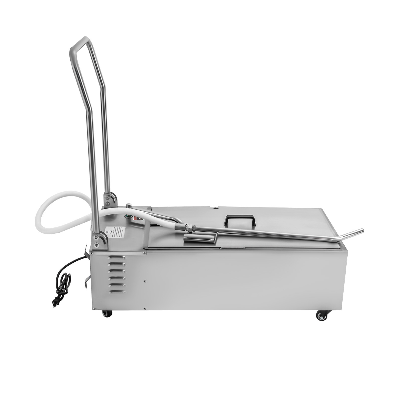 Fryer Oil Filter Cart Machine 55L Commercial Kitchen Oil Filtration System 370W