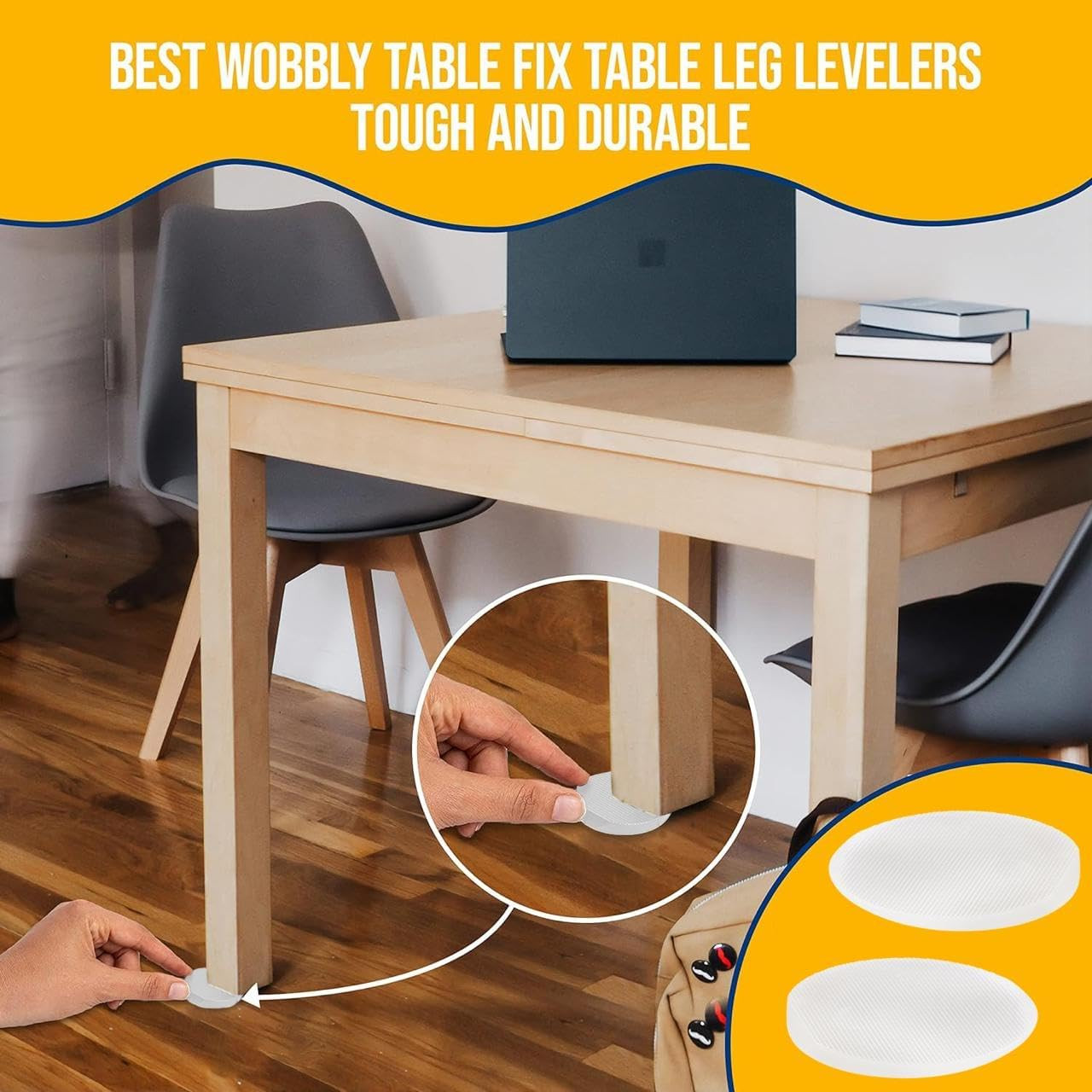 Stable Table – Clear Restaurant Table Leg 30 Shim Wedges Premium Furniture Level