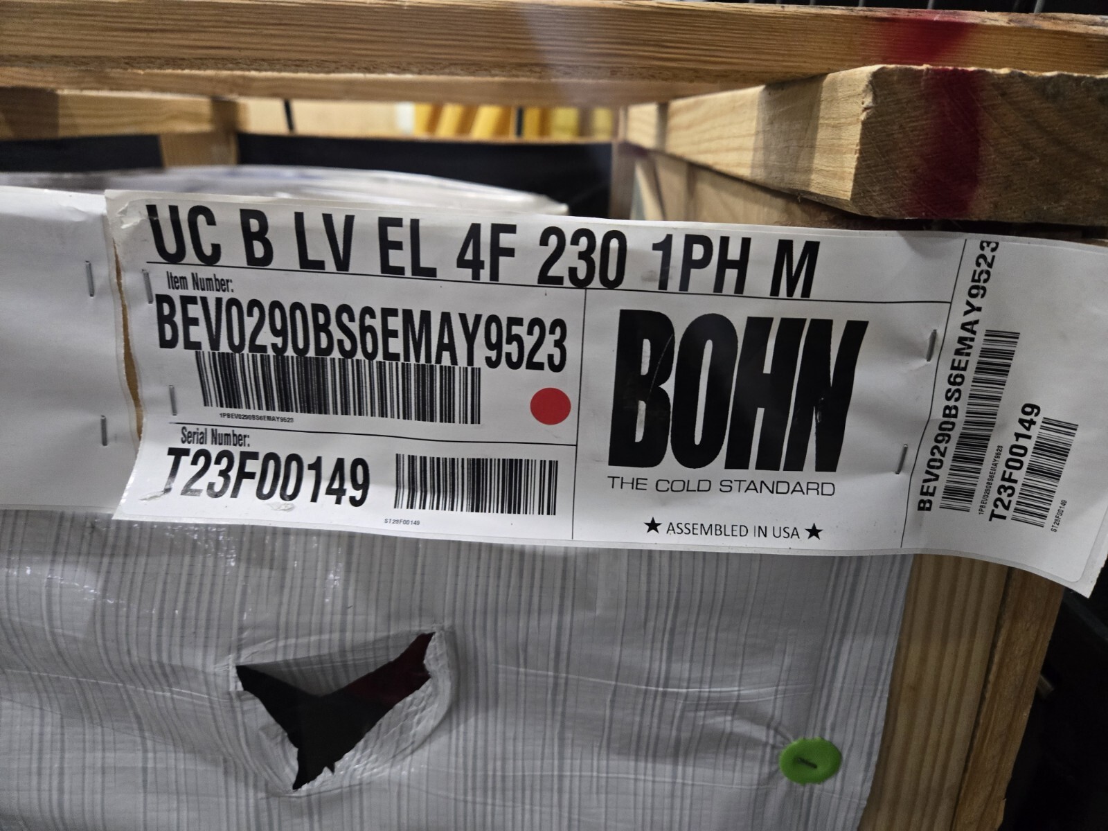 NEW Bohn BEV0290BS6EM 29,000 BTU Walk-In Cooler 4-Fan Low Velocity Evaporator