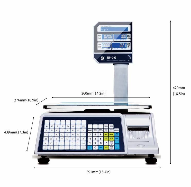 VTS DLP-300 Label Printing Scale Pole Display, 30/60lbs «Brand New»