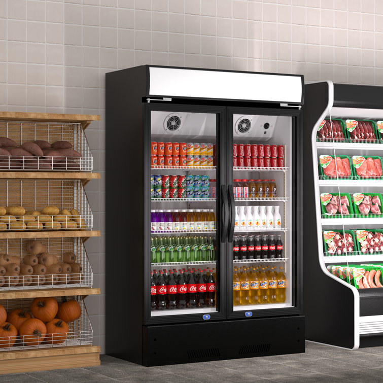 17 Cu. Ft Reach in Merchandiser Refrigerator Glass Door Cooler Display Beverage