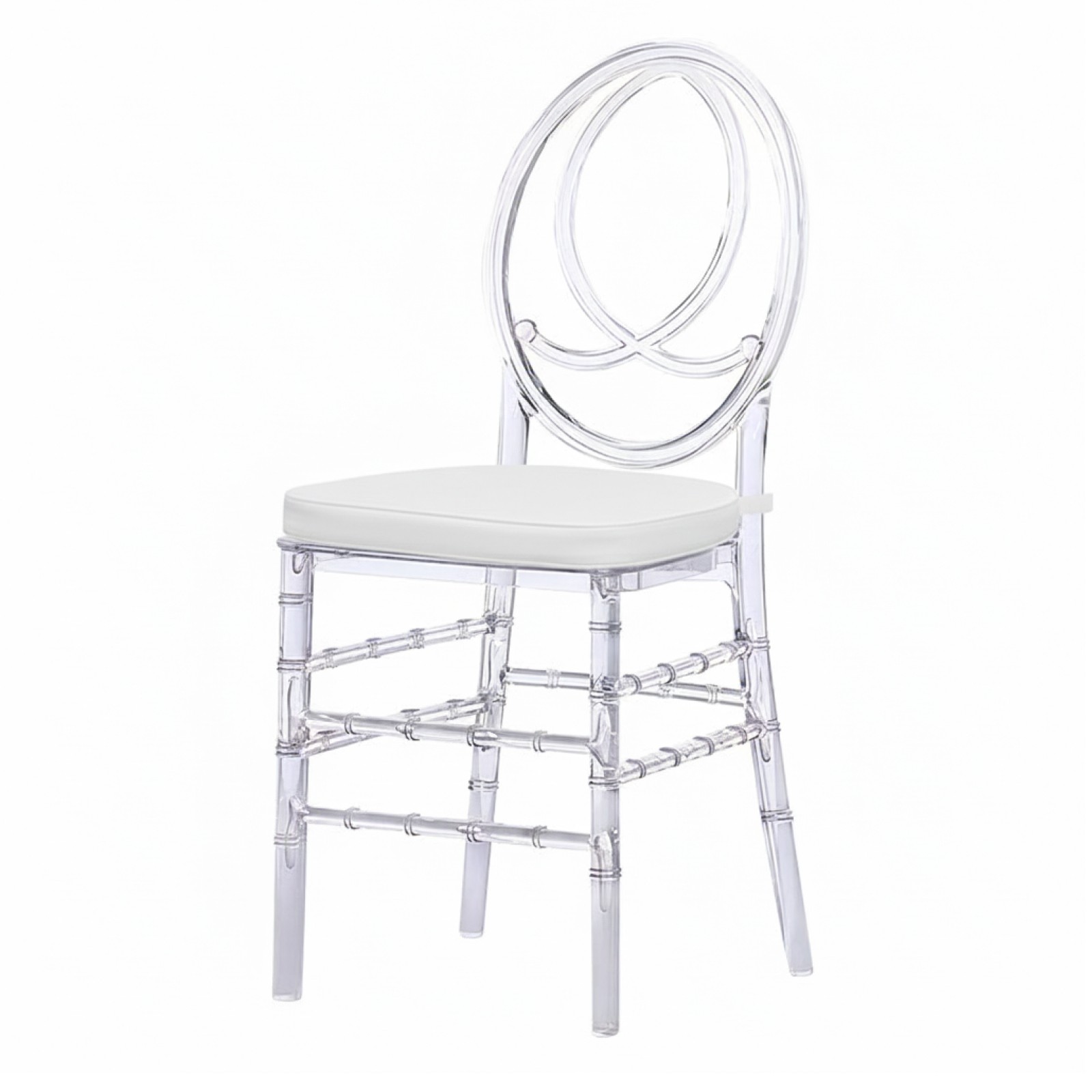 3Pack Acrylic Chiavari Chairs with Cushions for Event Party, Fully Assembled