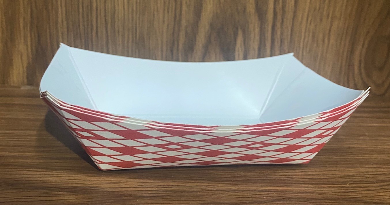 2 lb Red Paper Food Trays, Pack of 185 – NEW
