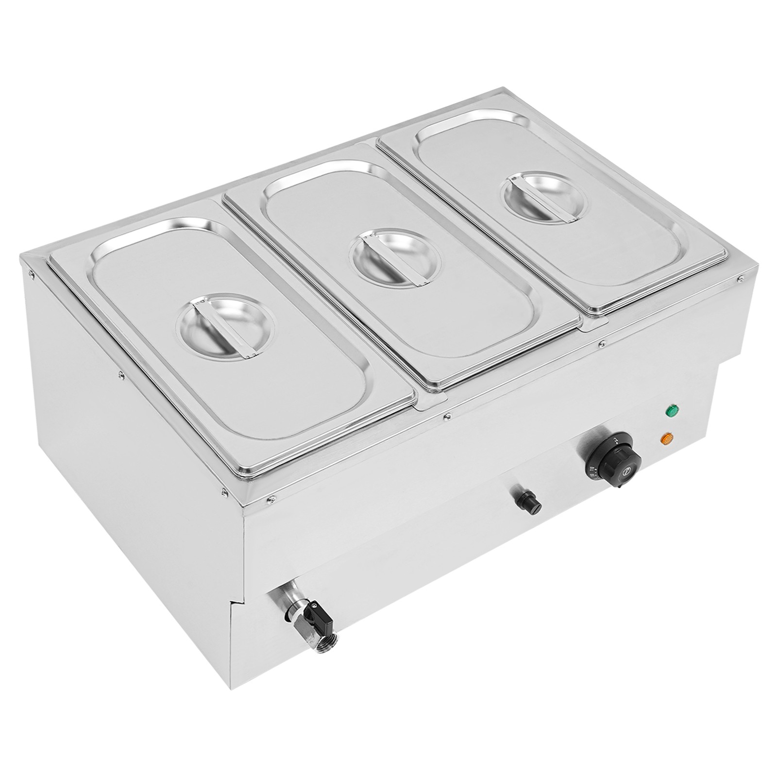 3-Pan Commercial Electric Food Warmer Steam Table Buffet Bain Marie Countertop!