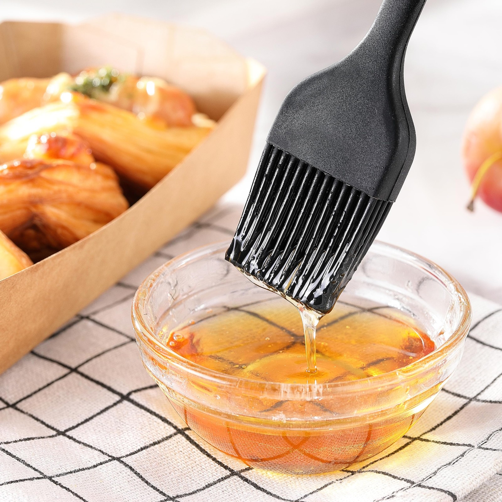 2PCS Silicone Basting Pastry Brush, JJOO Heat Resistant 10.23*1.57, Black