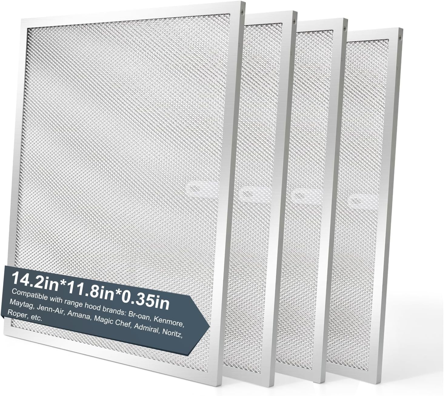 Range Hood Grease Filter 11-3/4″ x 14-1/4″2-Pack Aluminum Filter Compatible w…