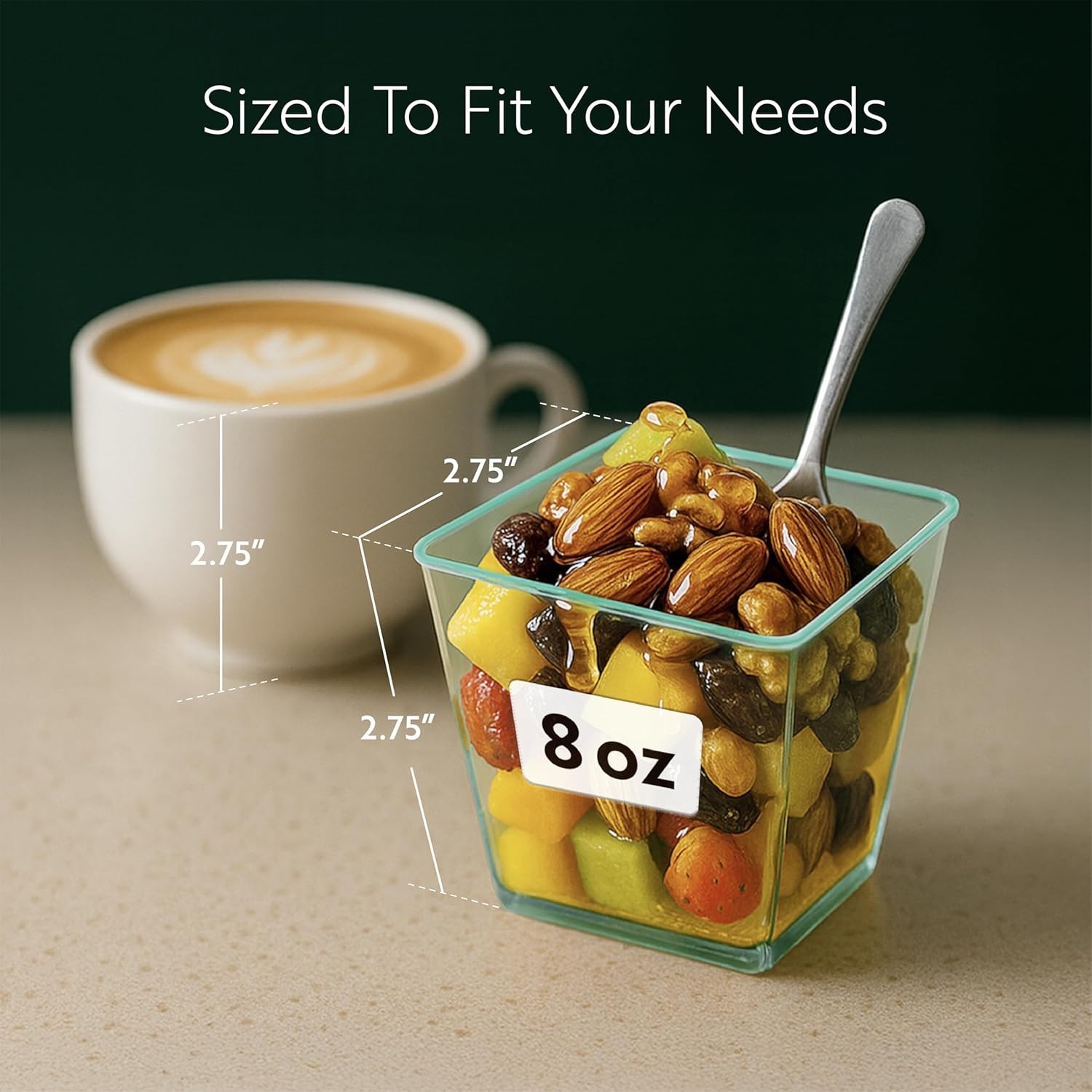 8 Ounce Large Kova Cups 20 Disposable Dessert Tumbler – Lids Sold Separately