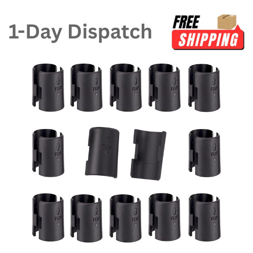26 Pack Wire Shelf Clips for 1″ Post Wire Shelving Lock Replacement Sleeves Blac