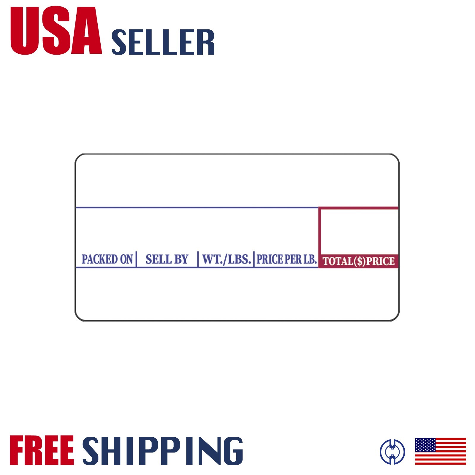 LST-8000 Printing Scale Label, 58 x 30 mm, Non-UPC, 36 Rolls Per Case New Nice