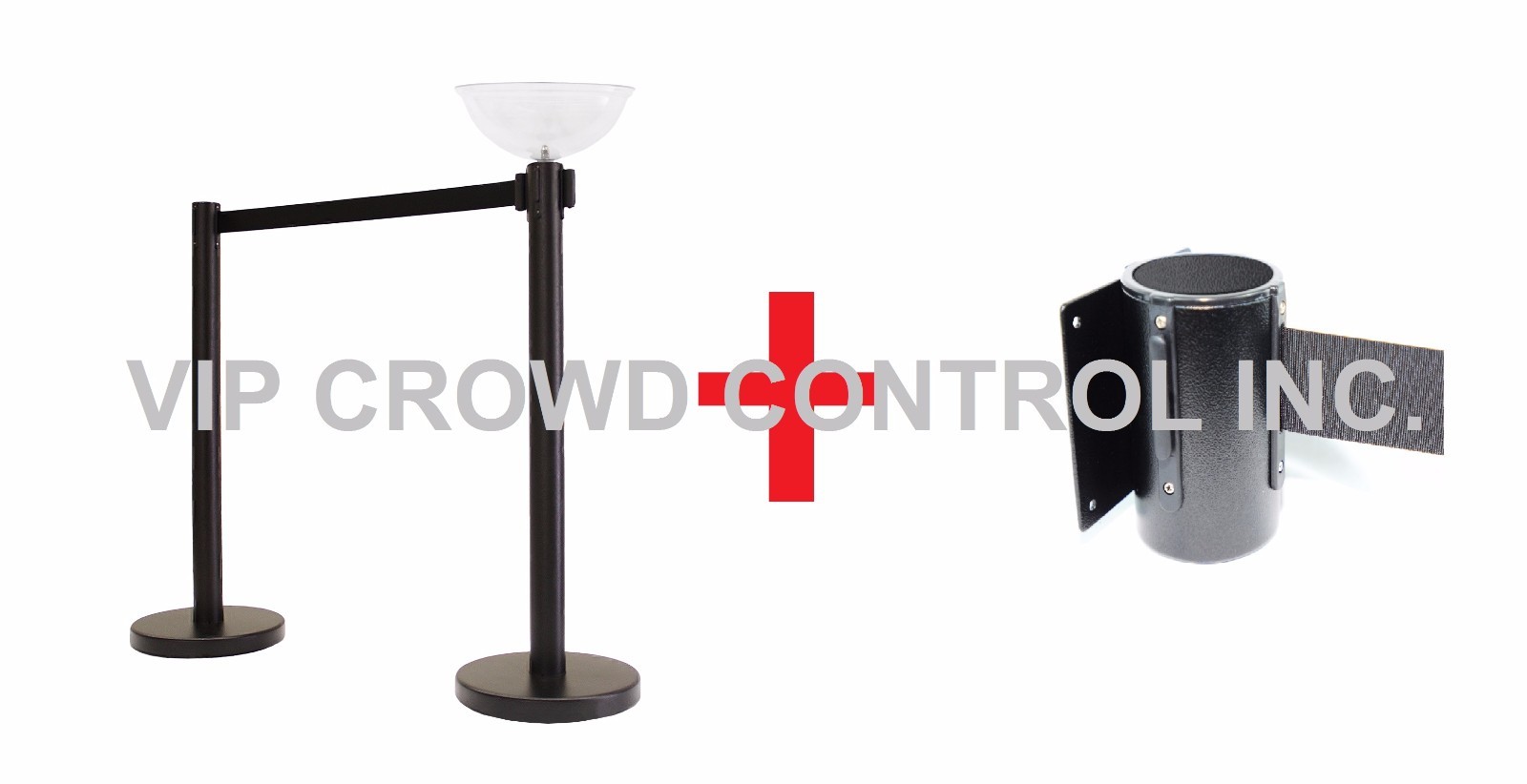 RETRACTABLE BELT STANCHION, 2 STANCHIONS+STANCHION BOWL+WALLMOUNT STANCHION